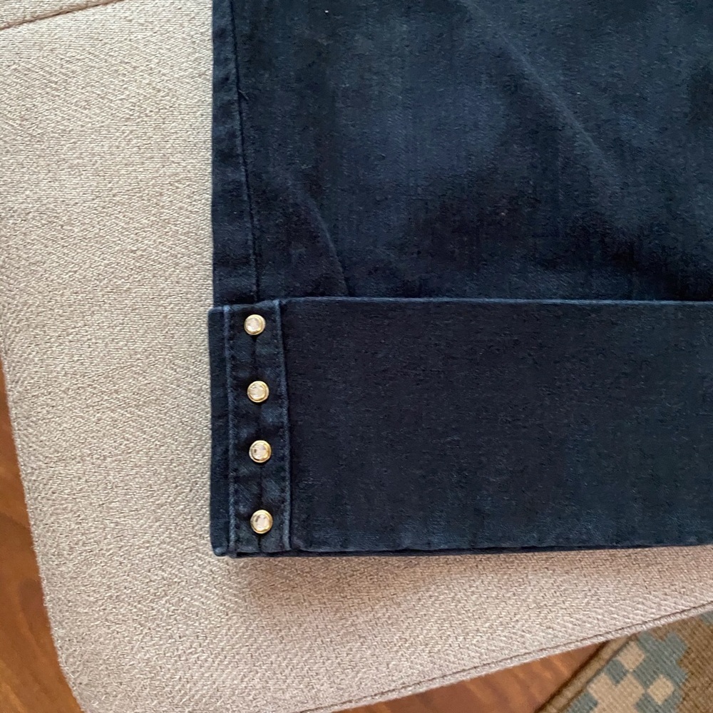 NYDJ black cuffed Bling Capri jeans. - Picture 6 of 6